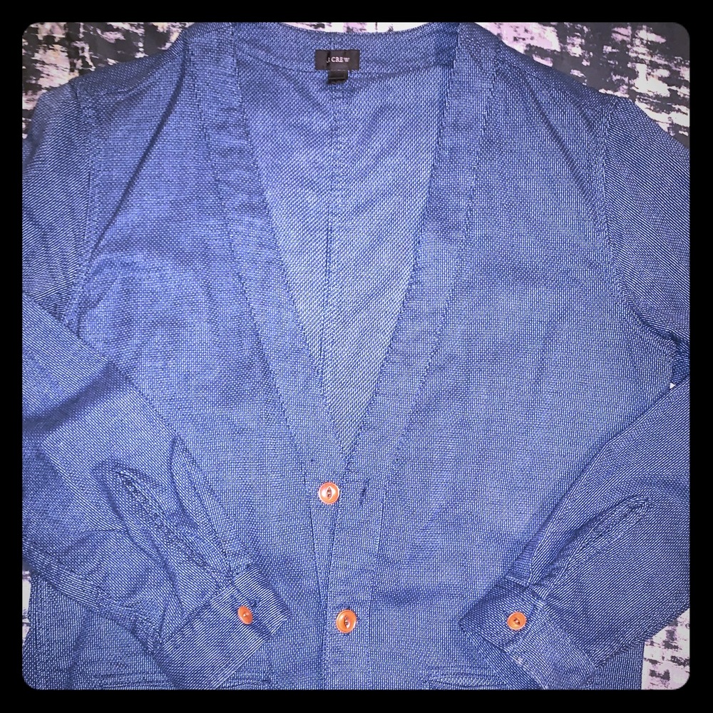 JCREW navy blue CARDIGAN sz Small